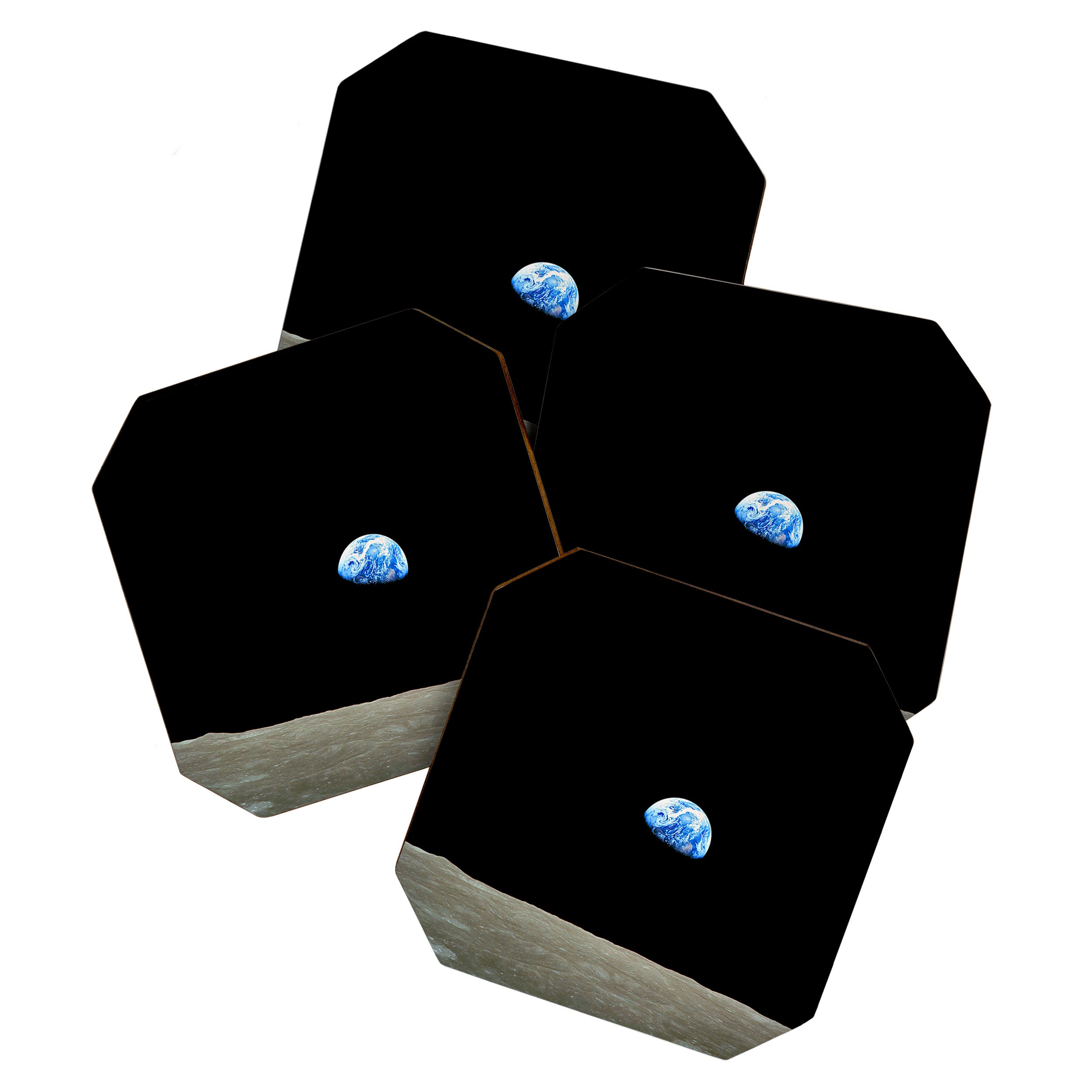 Earthrise - The Original Apollo 8 Color Photograph Coaster Gallery Image 1