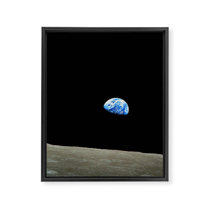 Earthrise - The Original Apollo 8 Color Photograph Framed Canvas Print Gallery Image 1