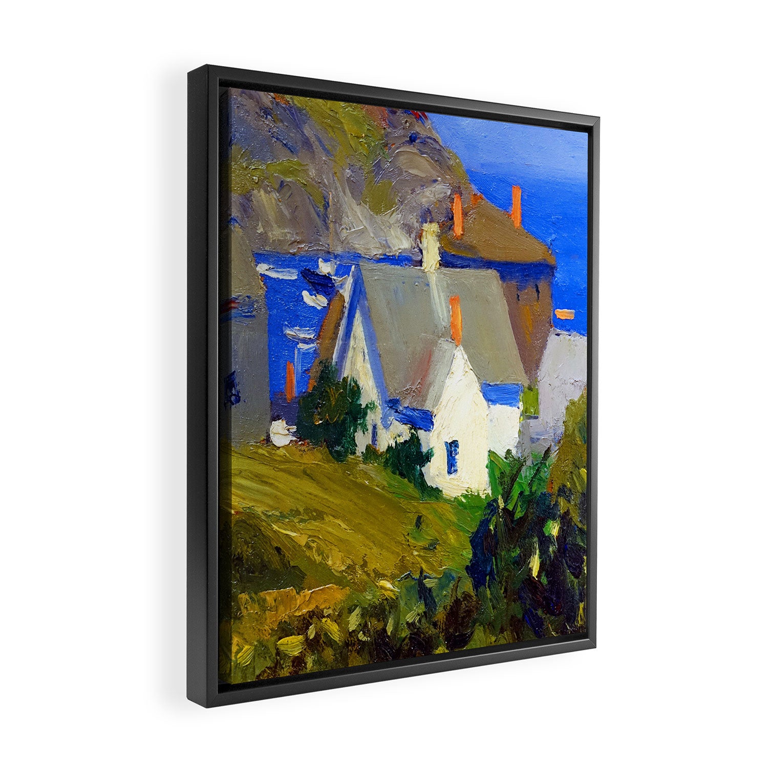Edward Hopper Monhegan Houses Framed Canvas Print Gallery Image 2