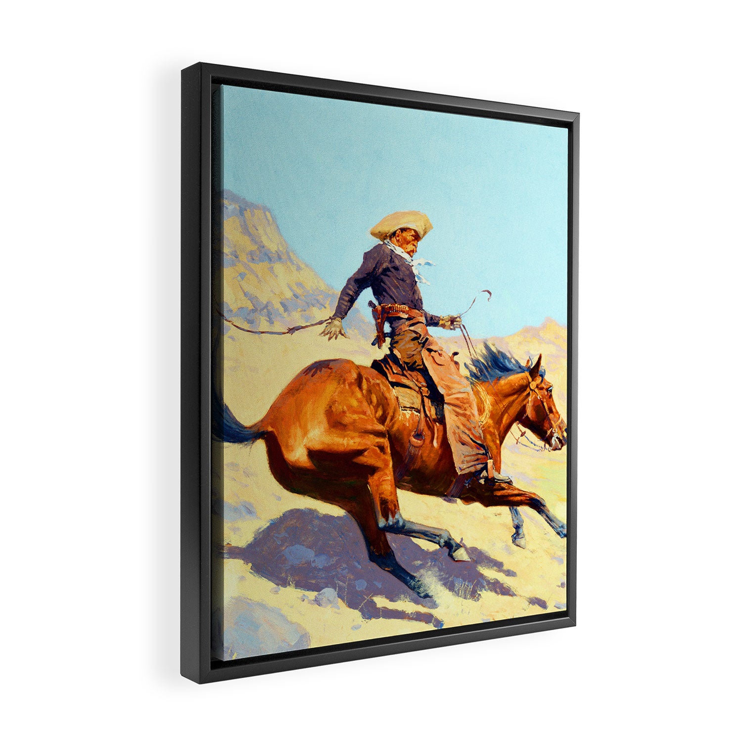 Frederic Remington The Cowboy Framed Canvas Print Gallery Image 2