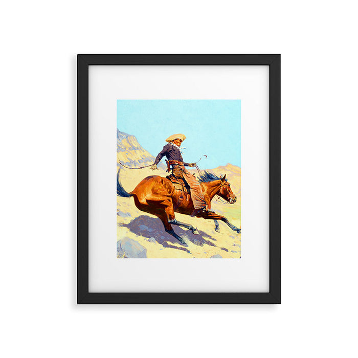 Frederic Remington The Cowboy Framed Art Print Gallery Image 1