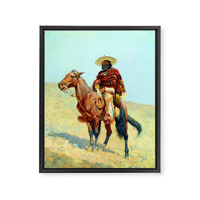 Frederic Remington The Mexican Cowboy Framed Canvas Print Gallery Image 6