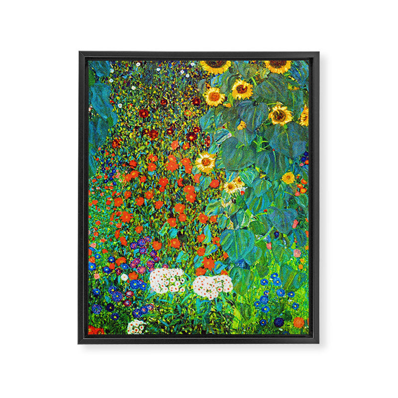 Gustav Klimt Garden with Sunflowers Framed Canvas Print Gallery Image 8