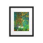 Gustav Klimt Garden with Sunflowers Framed Art Print Gallery Image 4