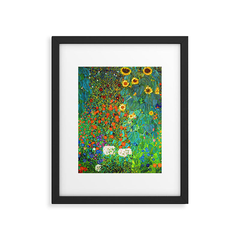 Gustav Klimt Garden with Sunflowers Framed Art Print Gallery Image 4