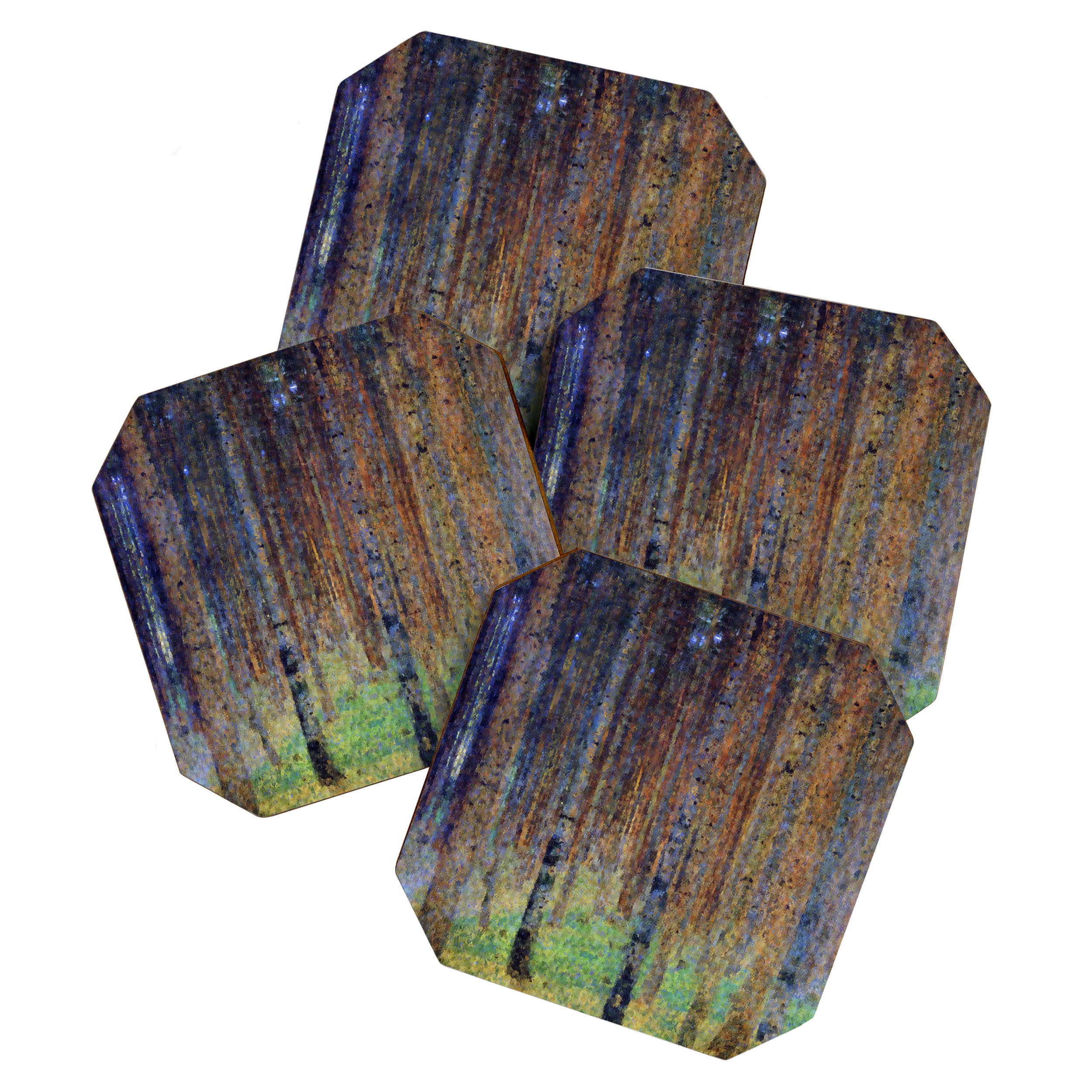 Gustav Klimt Pine Forest II Coaster Gallery Image 1