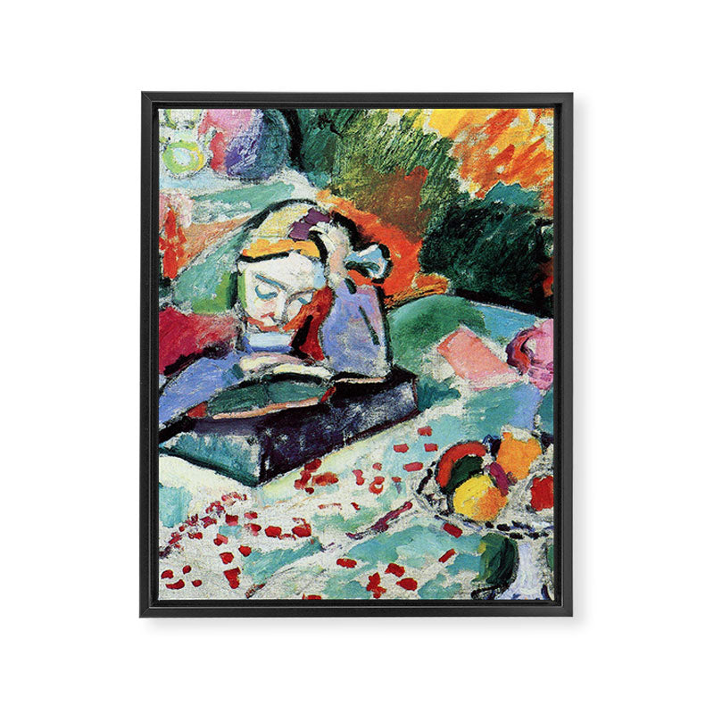 Henri Matisse Interior with a Young Girl Reading Framed Canvas Print Gallery Image 8