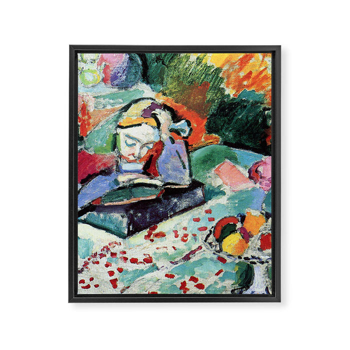 Henri Matisse Interior with a Young Girl Reading Framed Canvas Print Gallery Image 1
