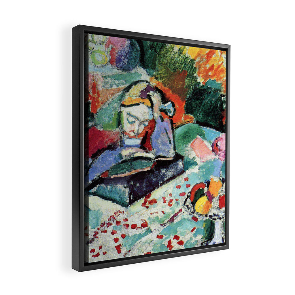 Henri Matisse Interior with a Young Girl Reading Framed Canvas Print Gallery Image 2