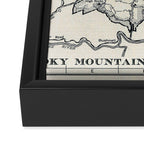 Historical Great Smoky Mountain National Park Map 1941 Framed Canvas Print Gallery Image 3