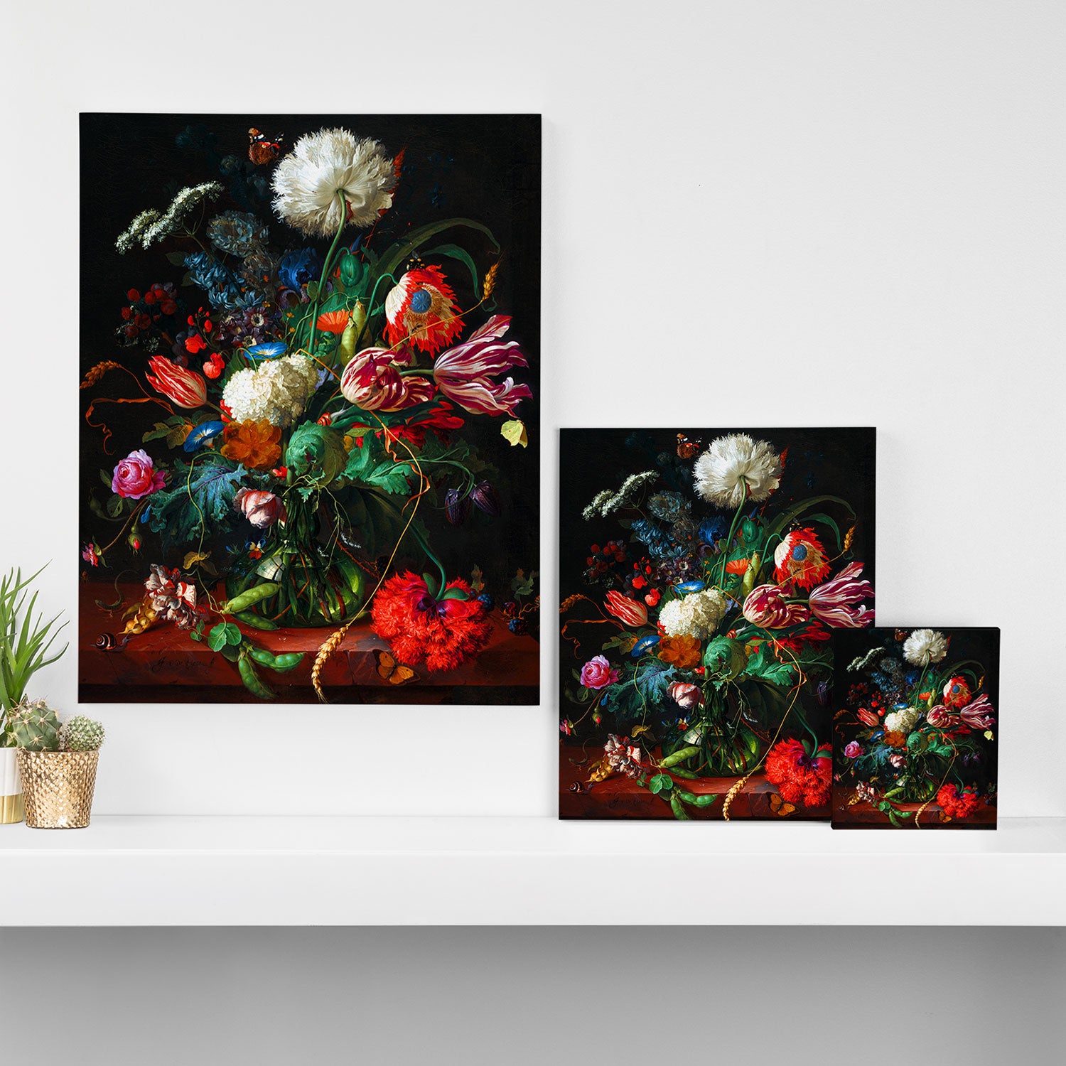 Jan Davidsz de Heem Vase of Flowers Canvas Print Gallery Image 3