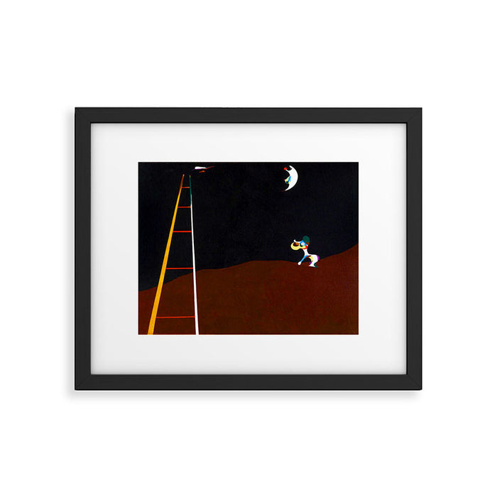 Joan Miro Dog Barking at the Moon Framed Art Print Gallery Image 1