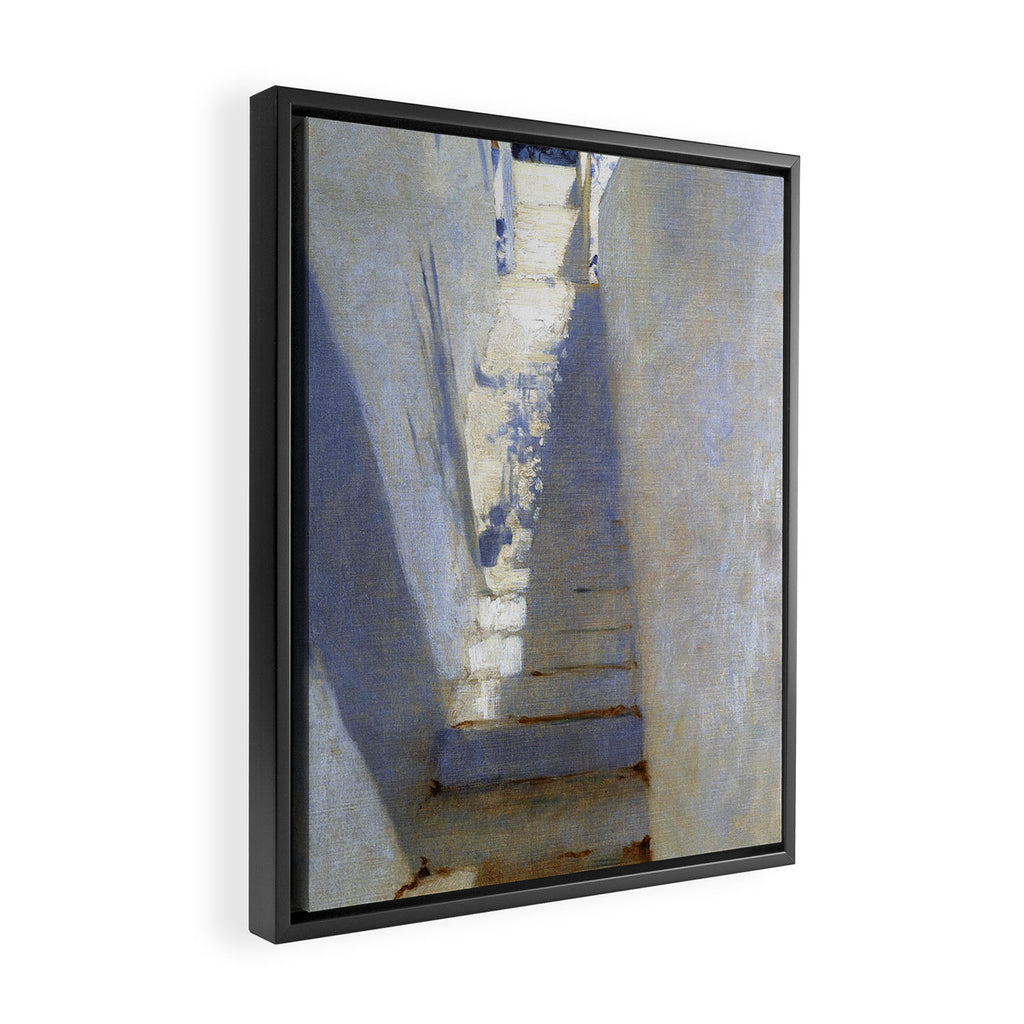 John Singer Sargent Staircase in Capri Framed Canvas Print Gallery Image 2