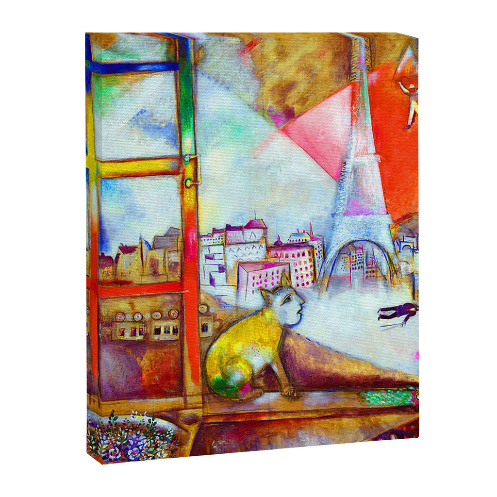 Marc Chagall Paris Through the Window Canvas Print Gallery Image 8