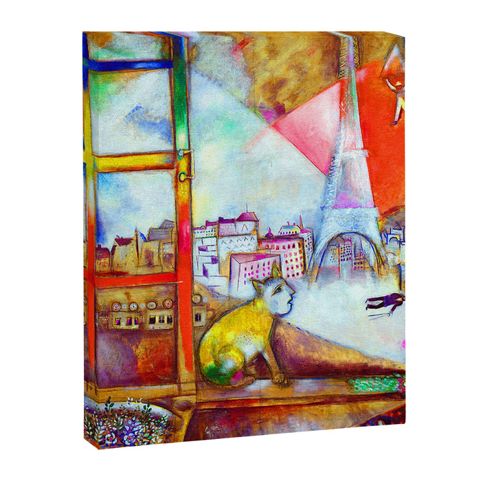 Marc Chagall Paris Through the Window Canvas Print Gallery Image 1