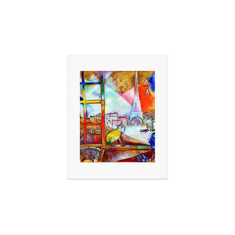 Marc Chagall Paris Through the Window Art Print Gallery Image 1