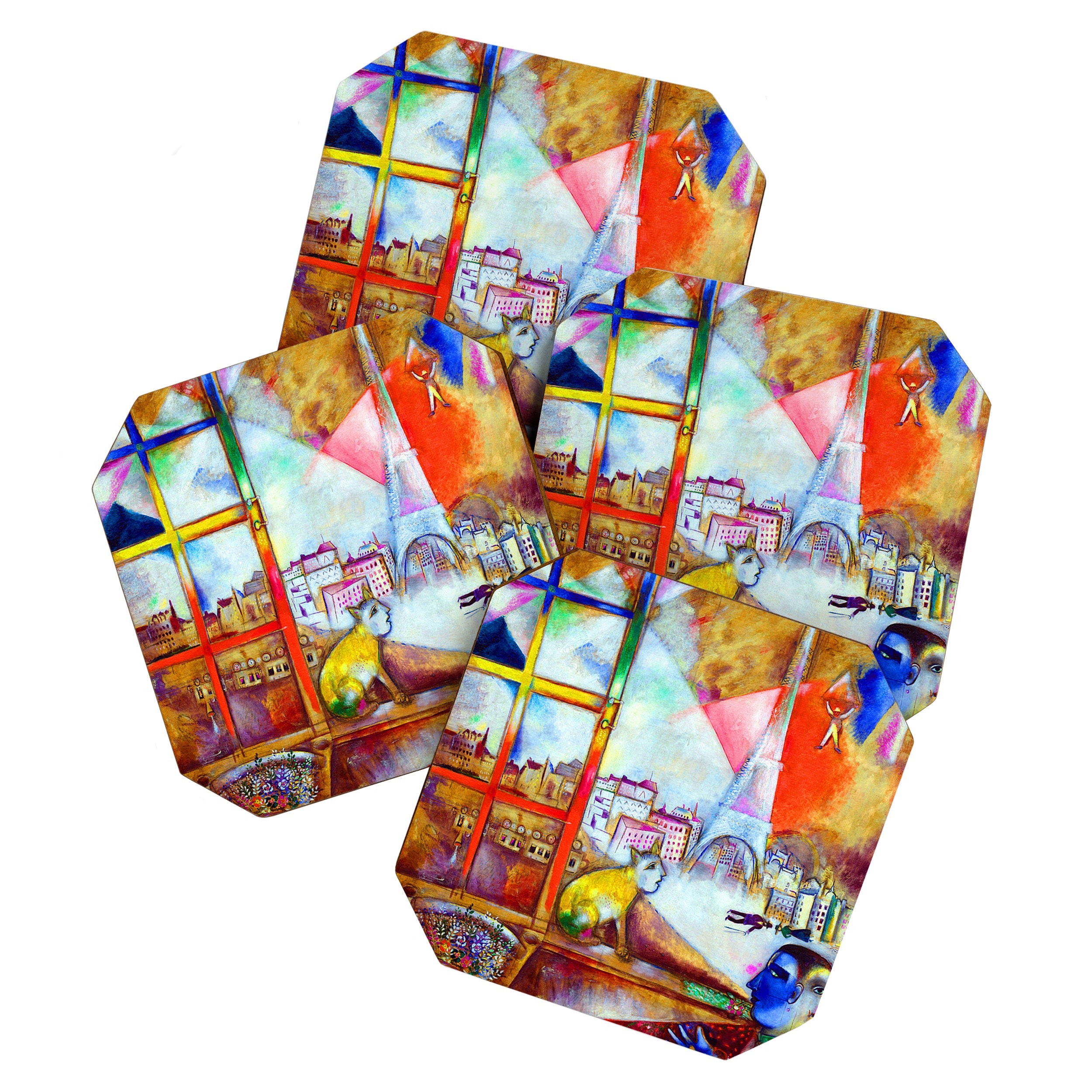 Marc Chagall Paris Through the Window Coaster Gallery Image 1