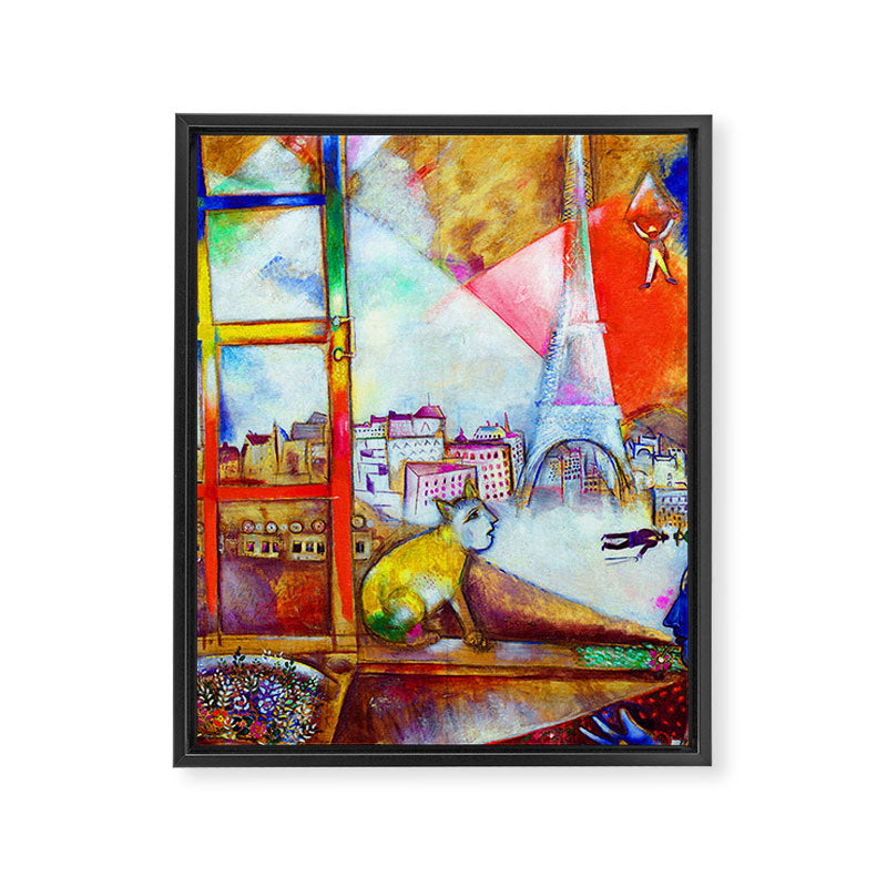 Marc Chagall Paris Through the Window Framed Canvas Print Gallery Image 8