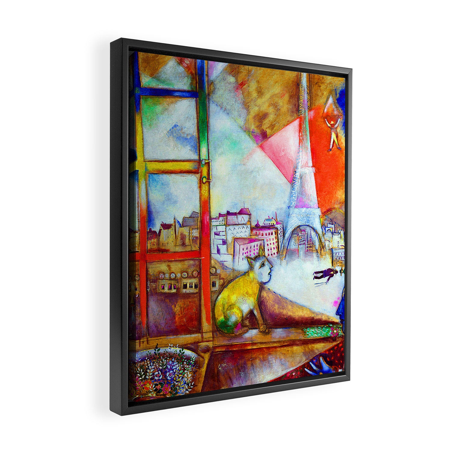 Marc Chagall Paris Through the Window Framed Canvas Print Gallery Image 2