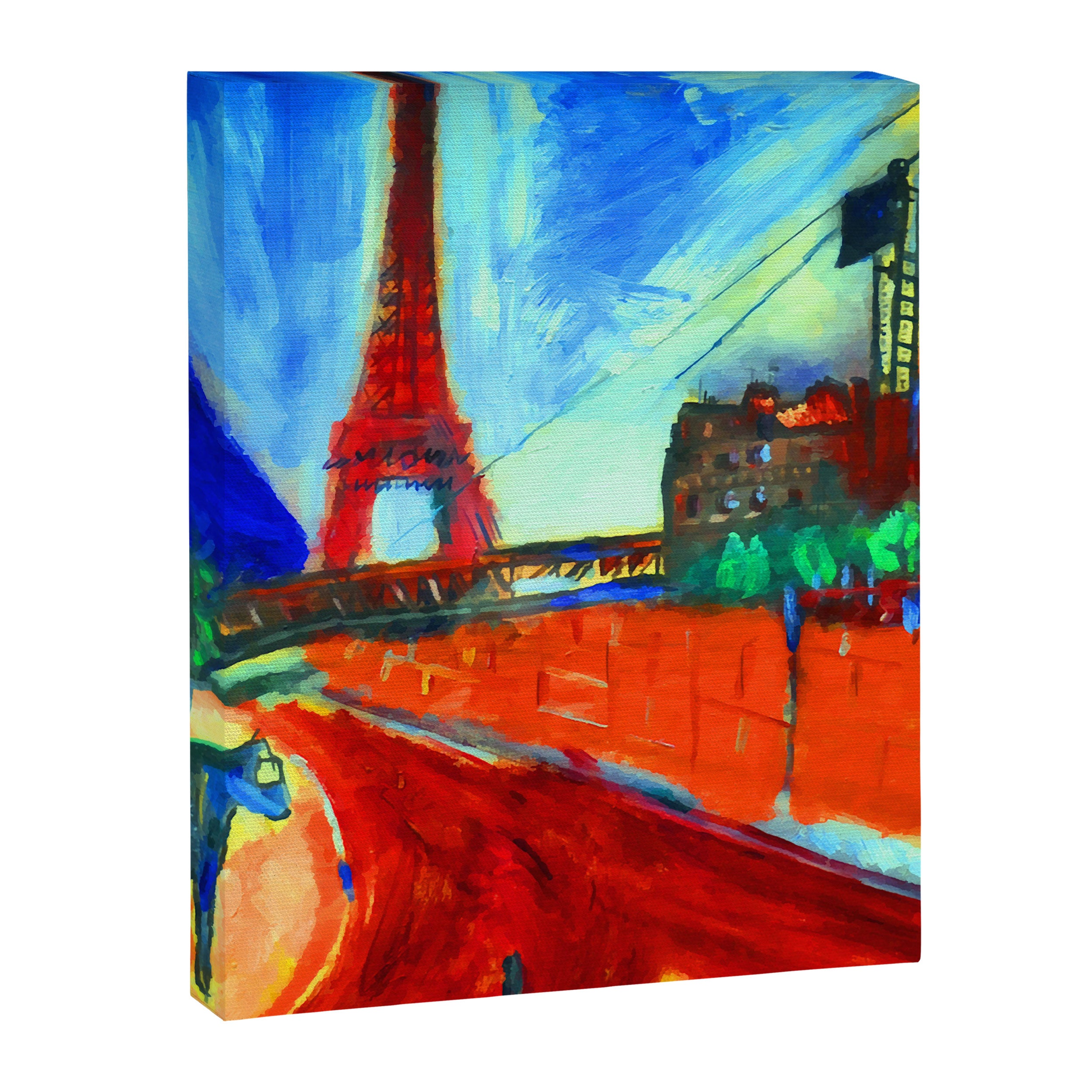 Marc Chagall Pont de Passy and the Eiffel Tower Canvas Print Gallery Image 6