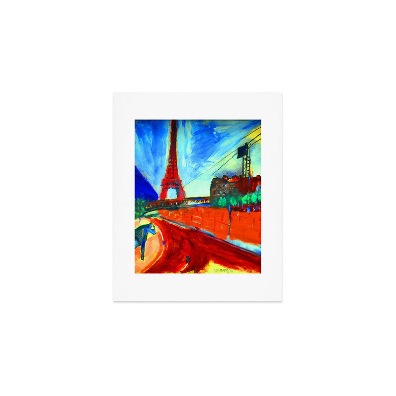Marc Chagall Pont de Passy and the Eiffel Tower Art Print Gallery Image 1