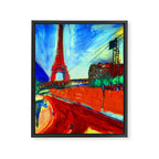 Marc Chagall Pont de Passy and the Eiffel Tower Framed Canvas Print Gallery Image 6
