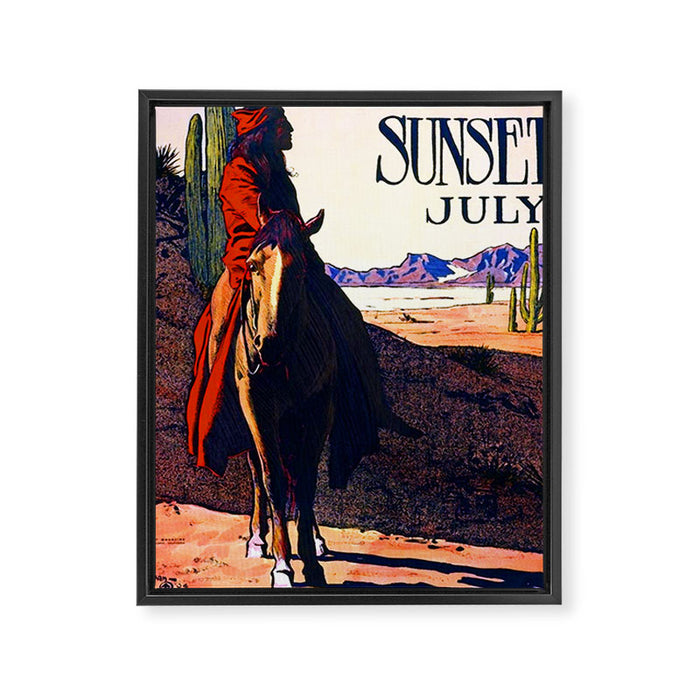 Maynard Dixon Sunset July Framed Canvas Print Gallery Image 1