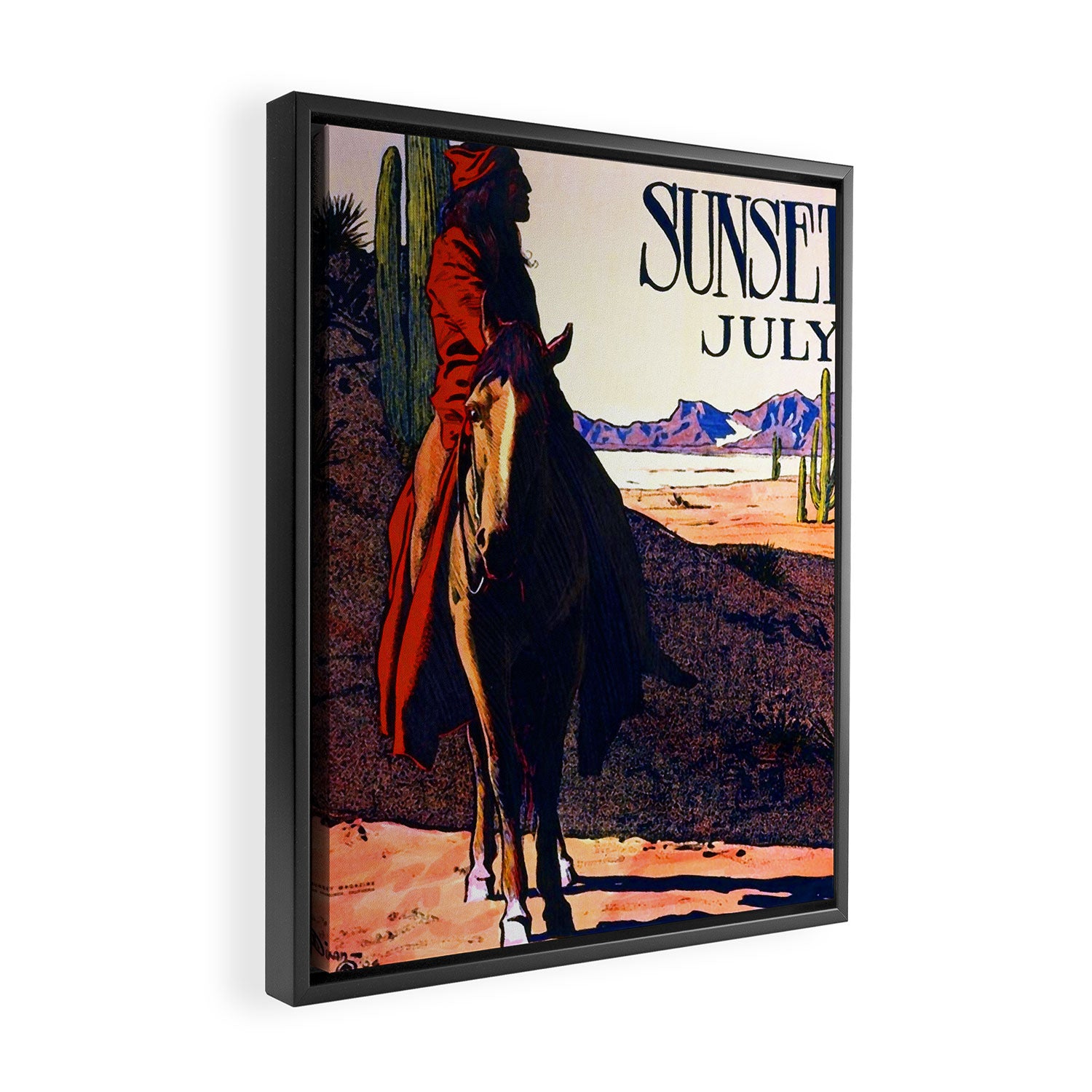 Maynard Dixon Sunset July Framed Canvas Print Gallery Image 2