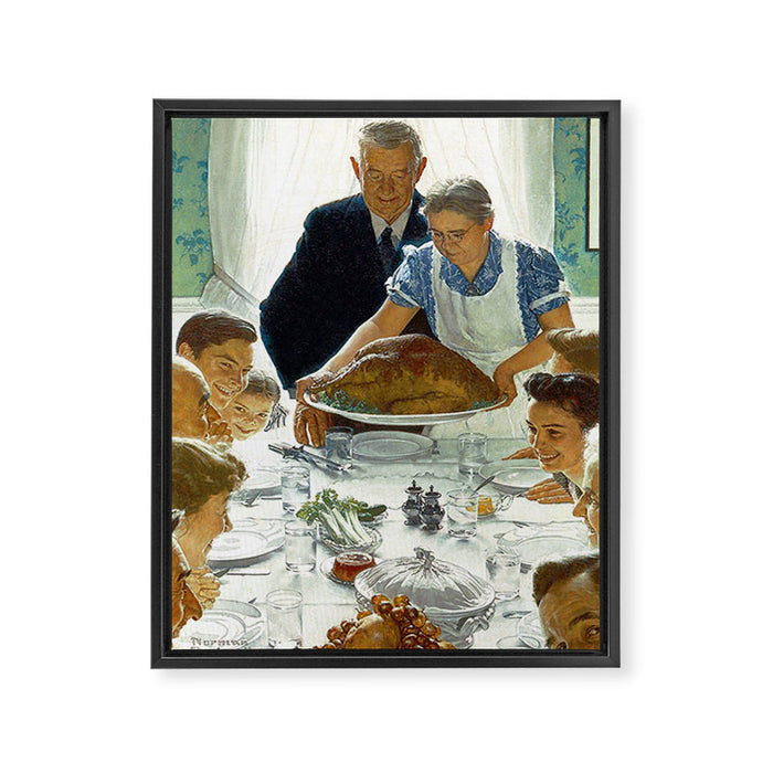 Norman Rockwell Freedom from Want Framed Canvas Print Gallery Image 1