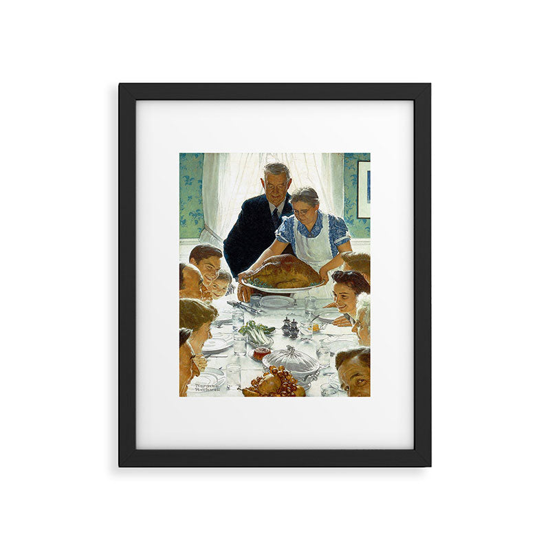 Norman Rockwell Freedom from Want Framed Art Print Gallery Image 5