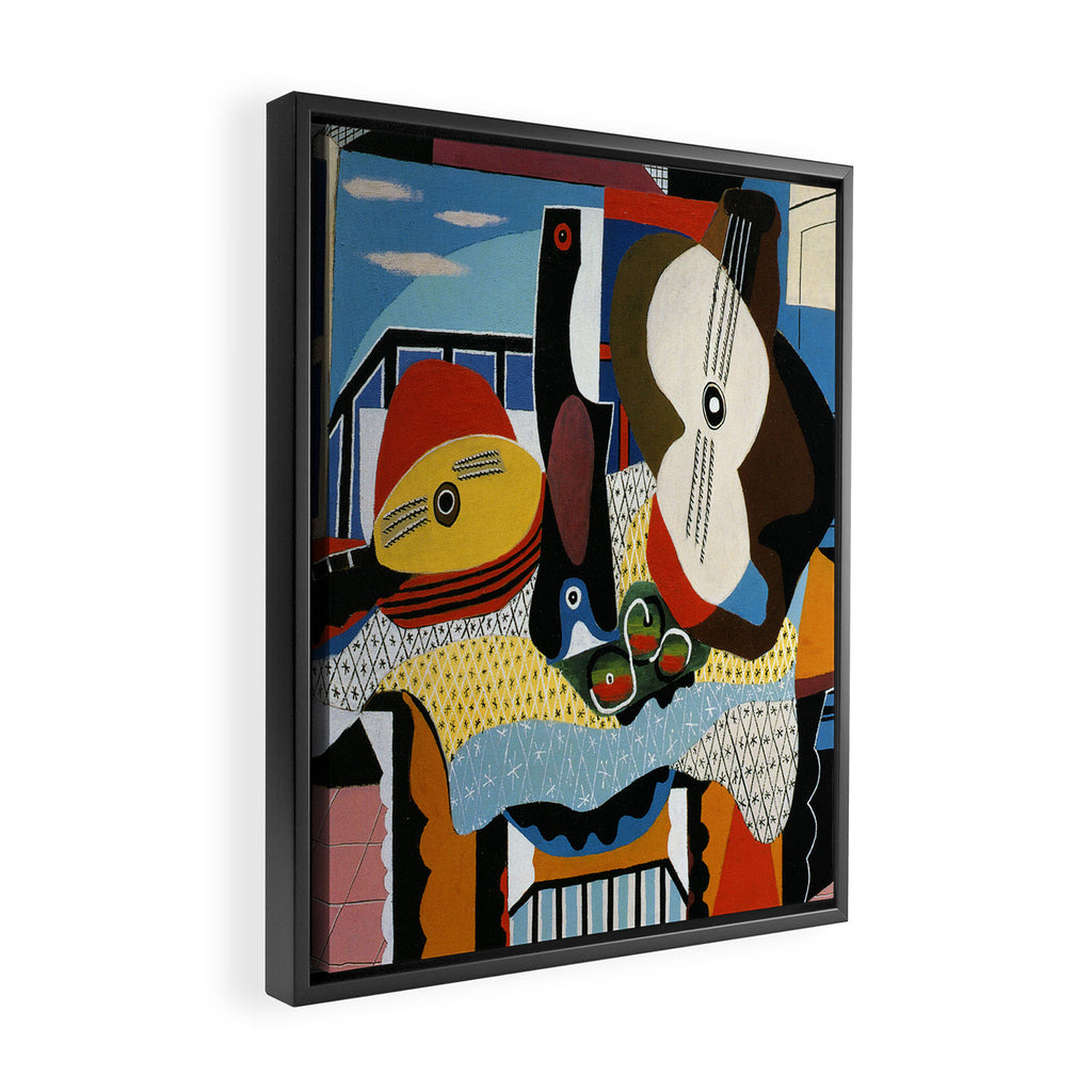 Pablo Picasso Mandolin and Guitar Framed Canvas Print Gallery Image 2