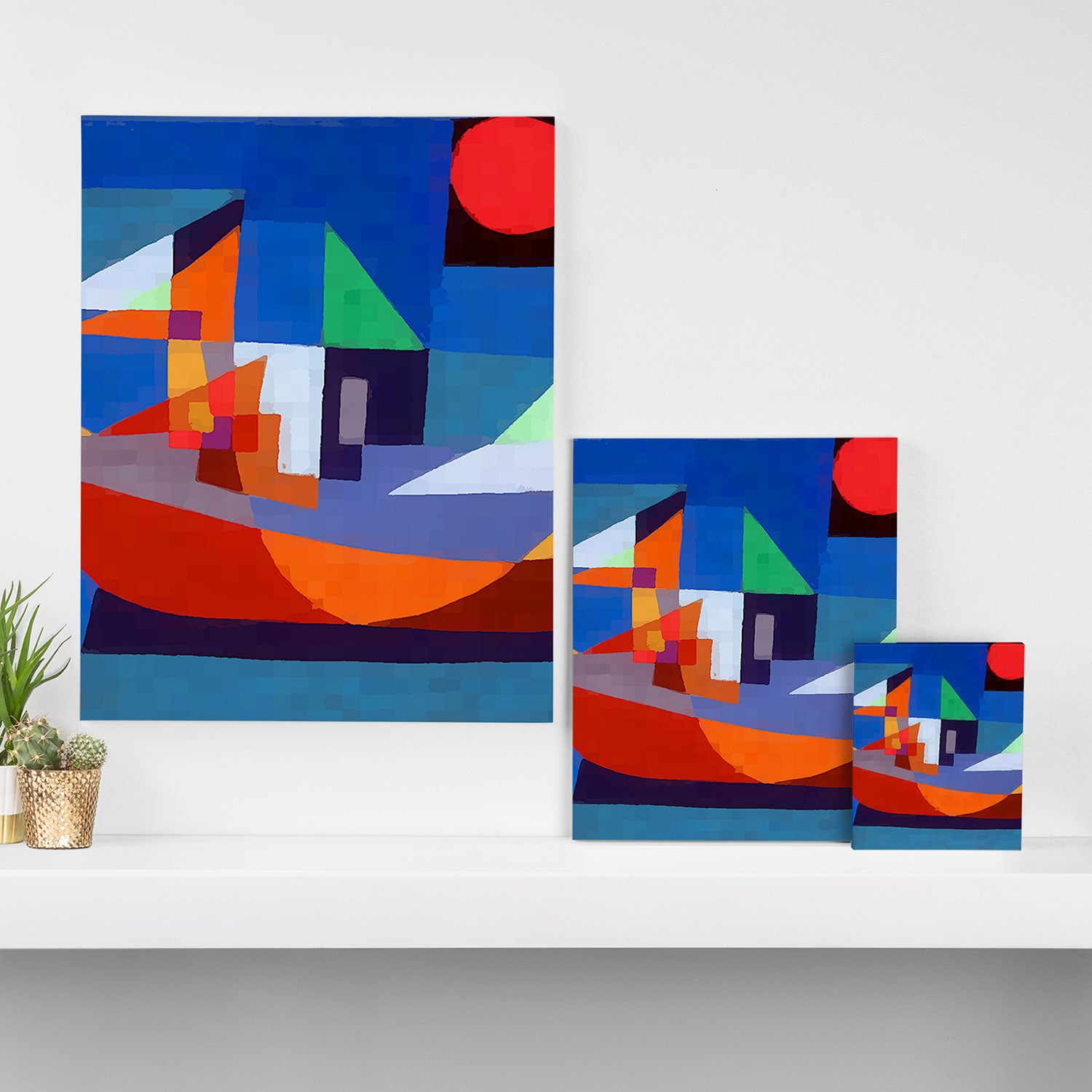 Paul Klee Boats at Rest Canvas Print Gallery Image 3