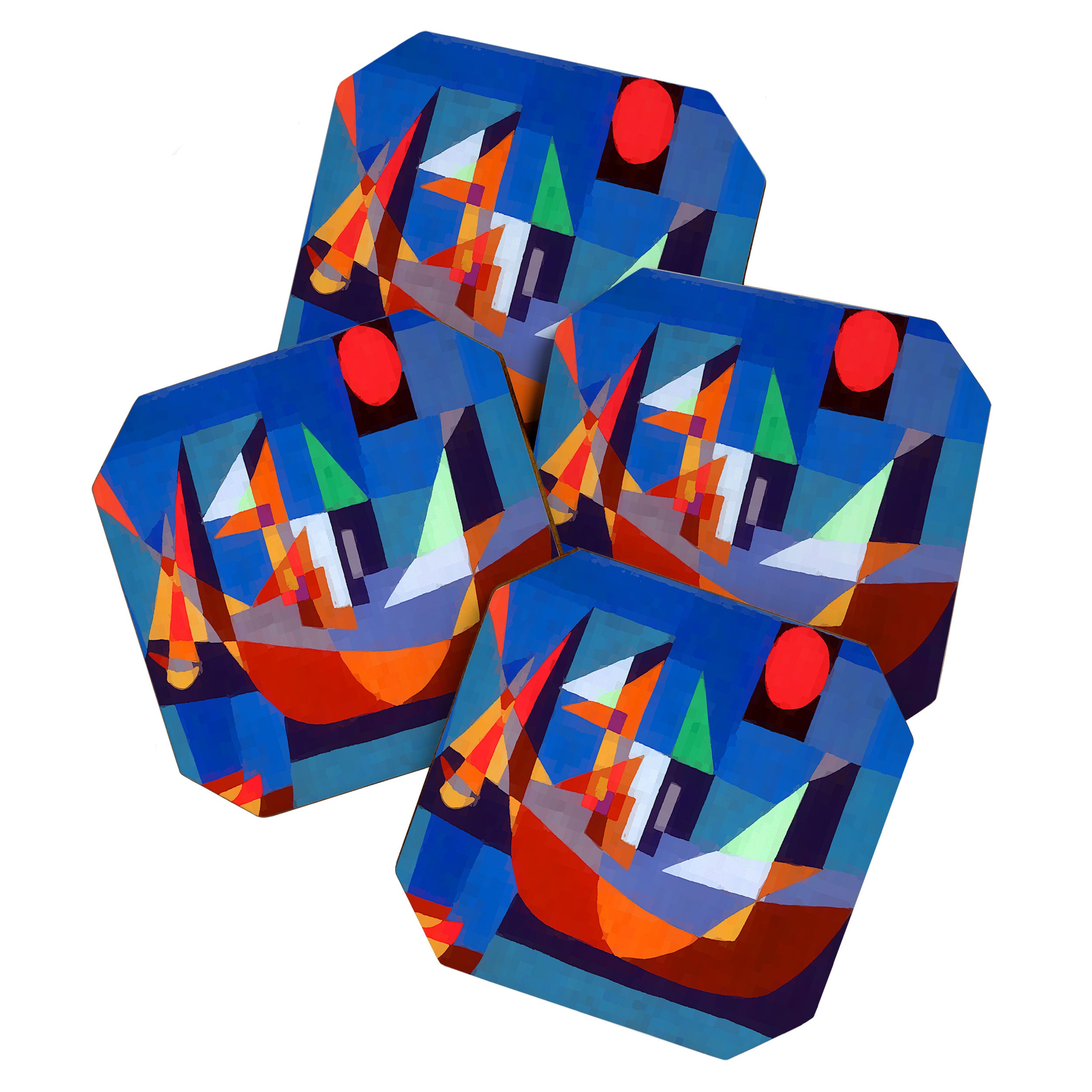 Paul Klee Boats at Rest Coaster Gallery Image 1
