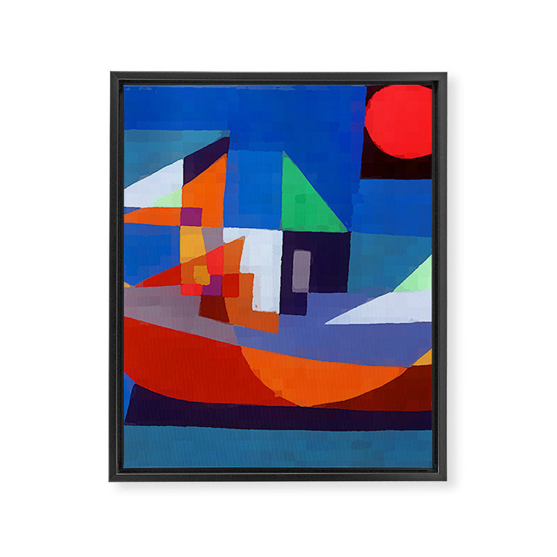 Paul Klee Boats at Rest Framed Canvas Print Gallery Image 3