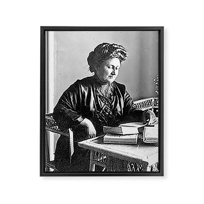 Portrait of Doctor Maria Montessori (1870-1952) Framed Canvas Print Gallery Image 1