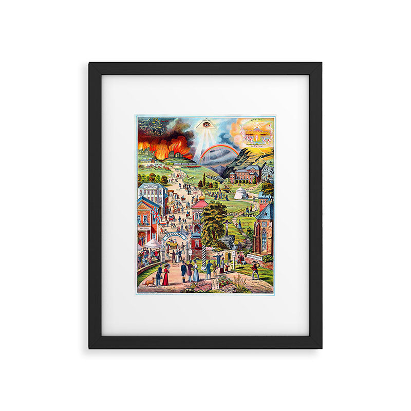 The Broad and Narrow Way Bible Passages Poster Framed Art Print Gallery Image 5