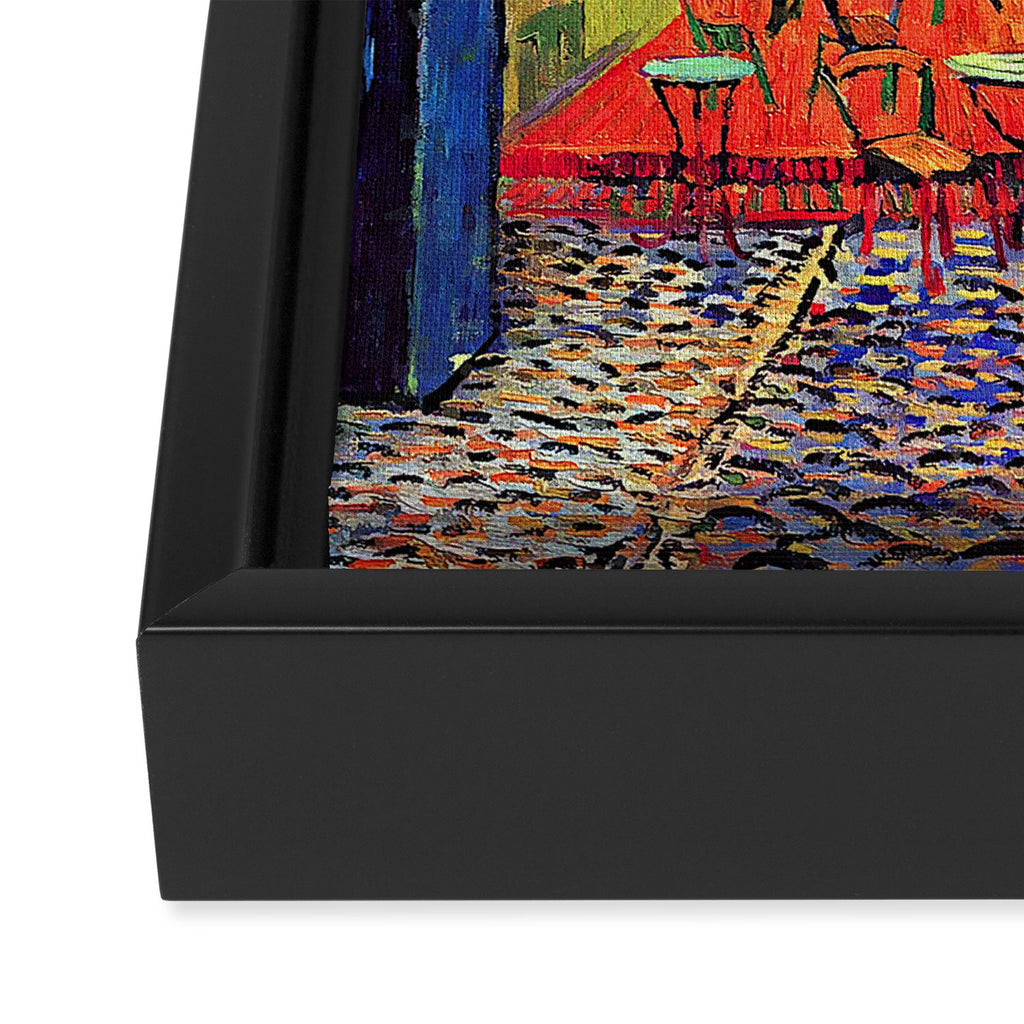 Van Gogh Cafe Terrace Place du Forum at Night Framed Canvas Print Gallery Image 3