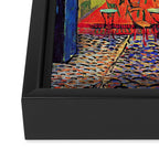 Van Gogh Cafe Terrace Place du Forum at Night Framed Canvas Print Gallery Image 3