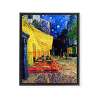 Van Gogh Cafe Terrace Place du Forum at Night Framed Canvas Print Gallery Image 6