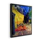 Van Gogh Cafe Terrace Place du Forum at Night Framed Canvas Print Gallery Image 2
