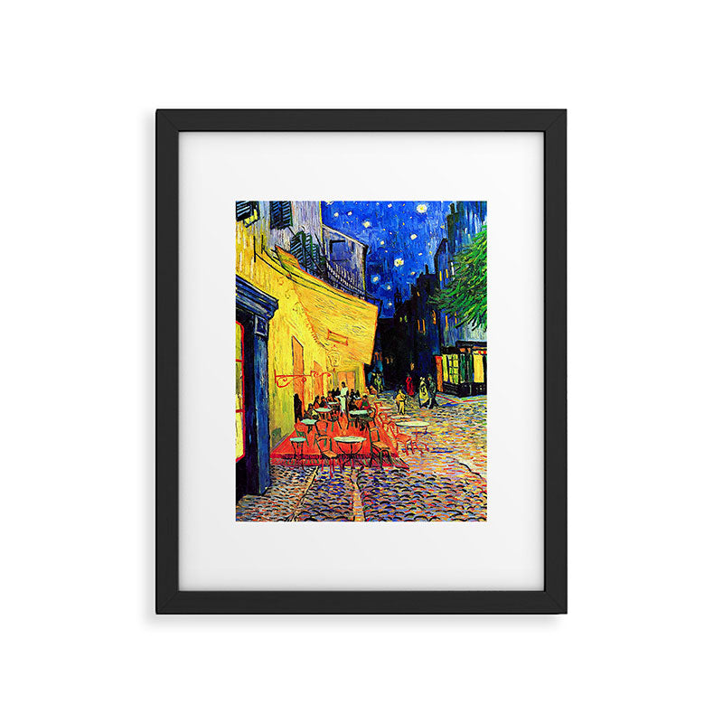 Van Gogh Cafe Terrace Place du Forum at Night Framed Art Print Gallery Image 5