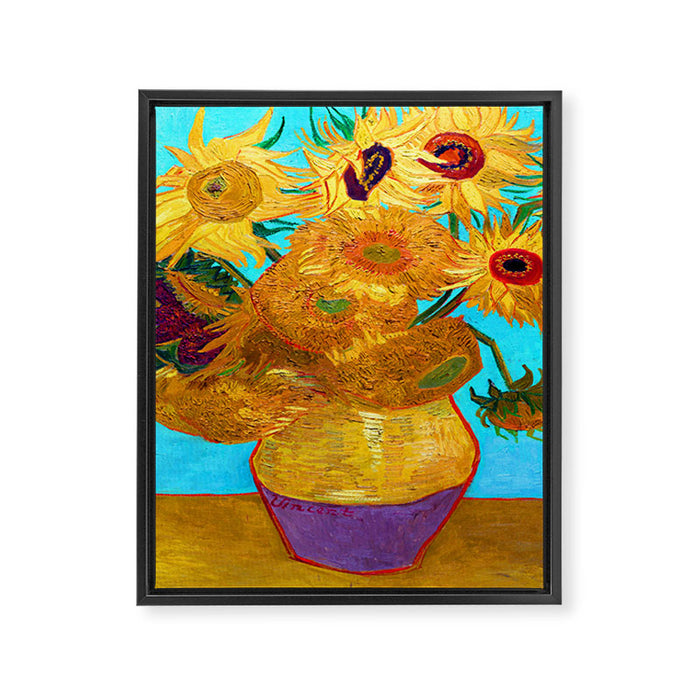 Van Gogh Sunflowers Framed Canvas Print Gallery Image 1