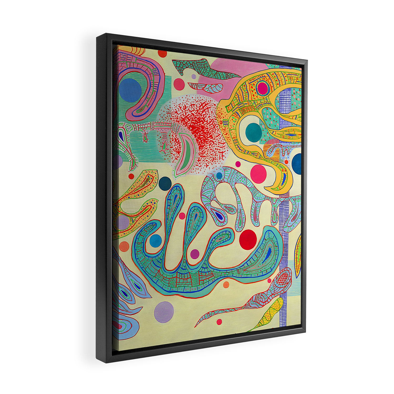 Wassily Kandinsky - Capricious Forms Framed Canvas Print Gallery Image 2