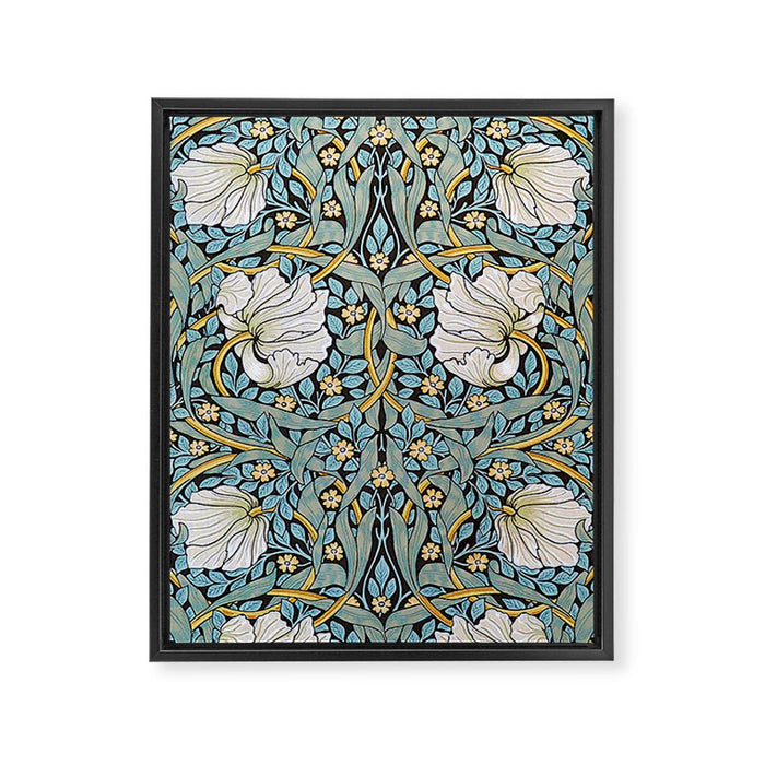 William Morris Pimpernel Wallpaper Design Framed Canvas Print Gallery Image 1