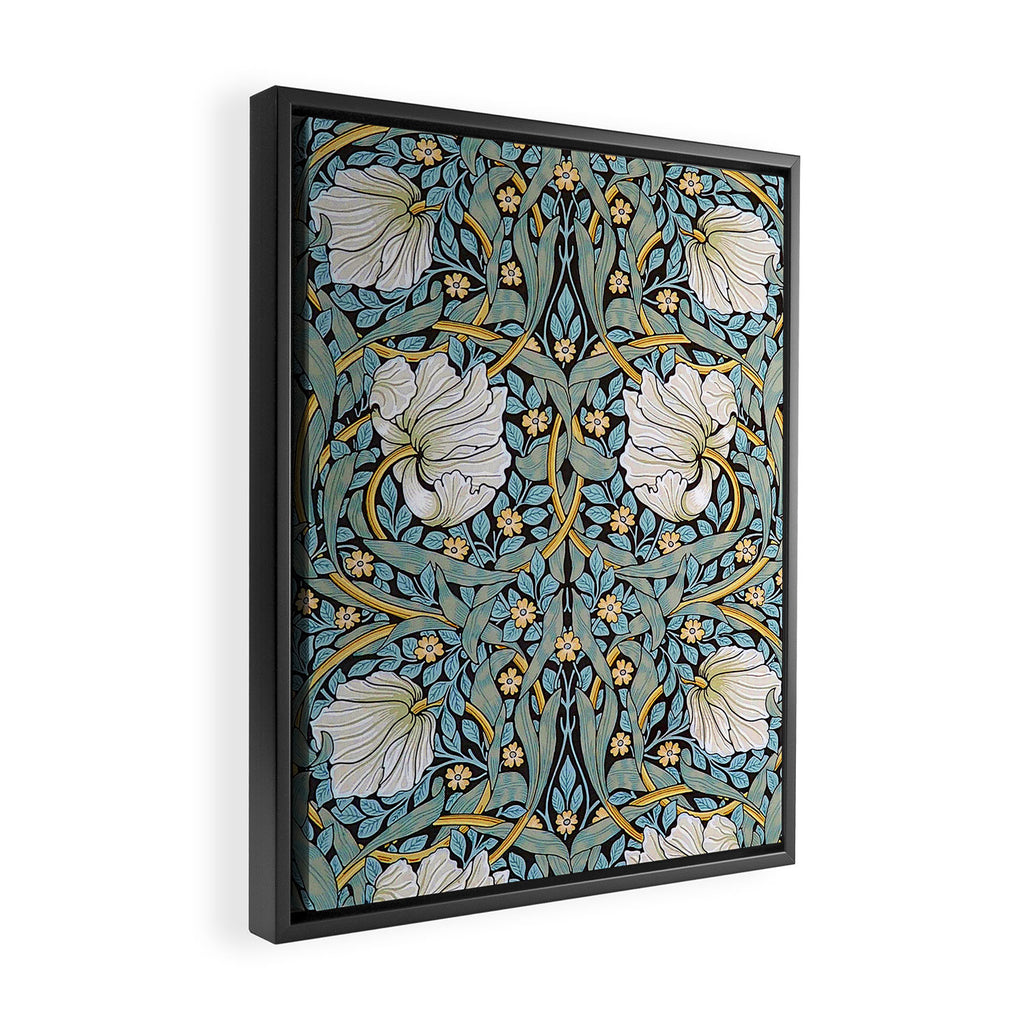 William Morris Pimpernel Wallpaper Design Framed Canvas Print Gallery Image 2
