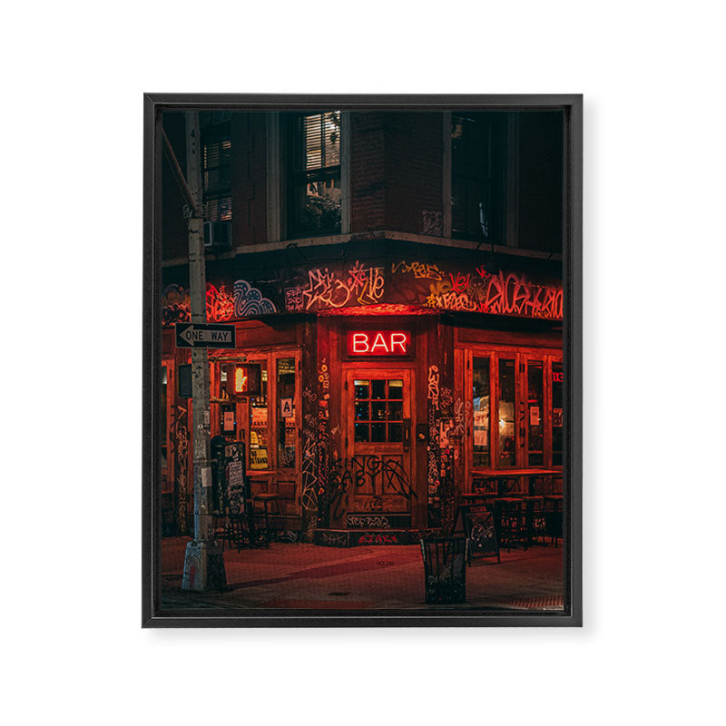 Bar, East Village Framed Canvas Print Gallery Image 6
