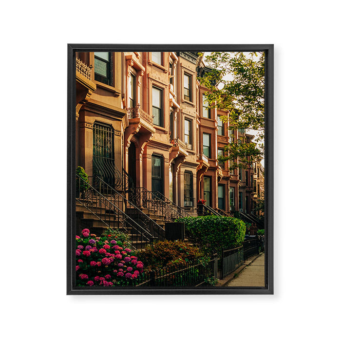 Bed-Stuy Brownstones 01 Framed Canvas Print Gallery Image 1