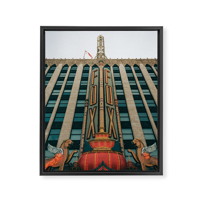 Fox Theater, Detroit 02 Framed Canvas Print Gallery Image 1