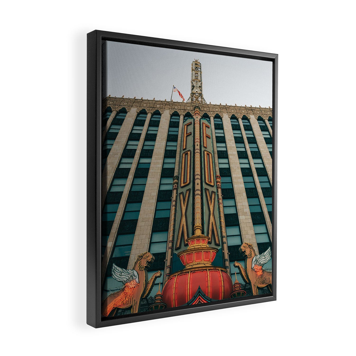 Fox Theater, Detroit 02 Framed Canvas Print Gallery Image 2