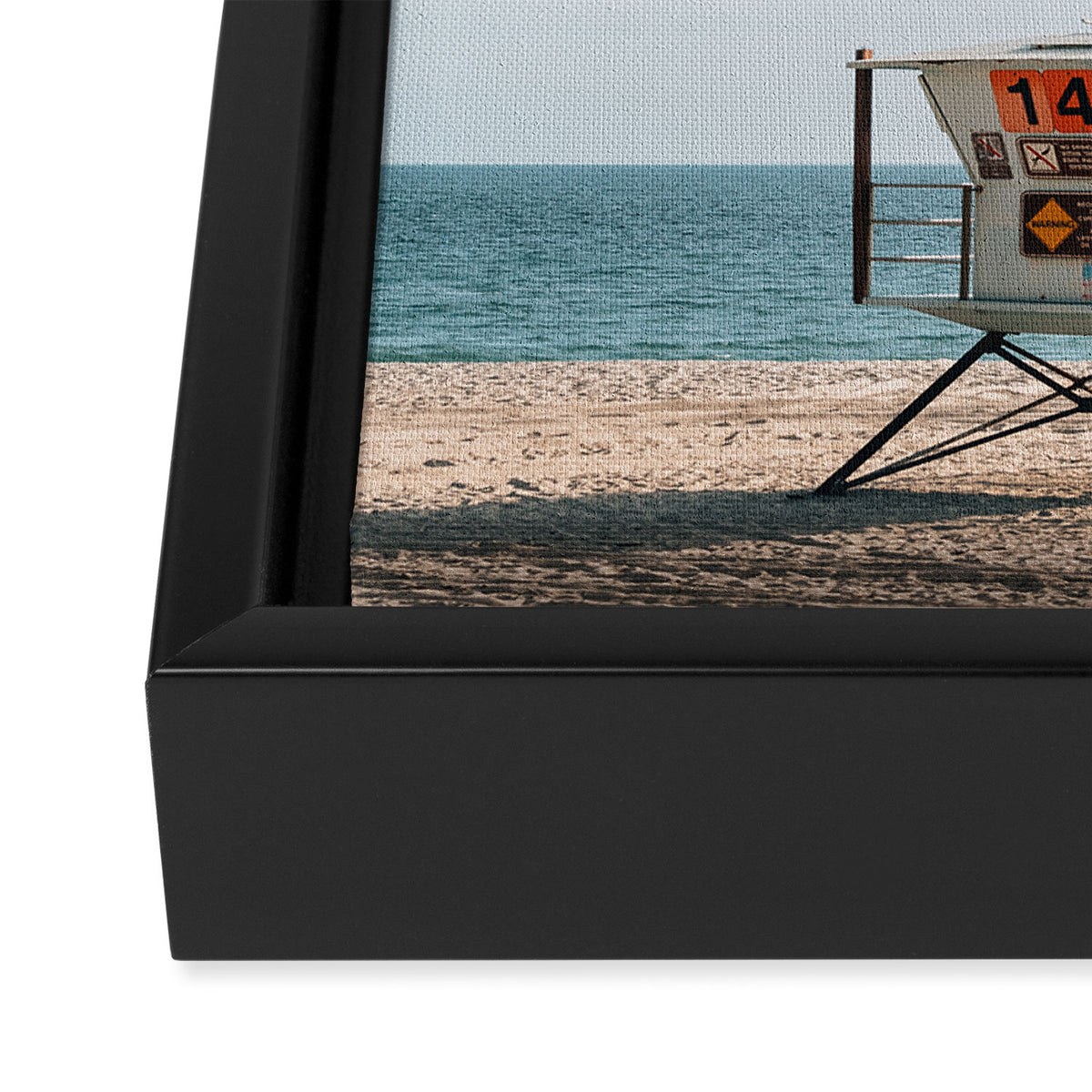 Lifeguard Stand, Malibu 01 Framed Canvas Print Gallery Image 3